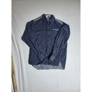 Billabong Men’s Medium Slim Fit Blue Long Sleeve Button Up Shirt
